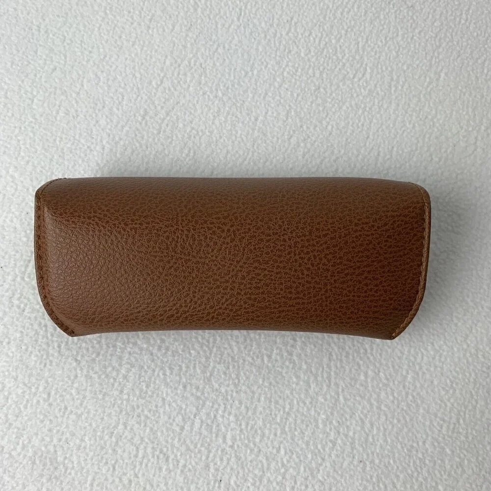 Ray-Ban Brown Semi Hard Sunglass Case Only 6” Faux Leather
